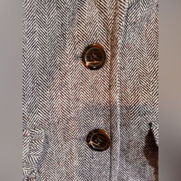 Boston Proper Brown Tweed Look Jacket Size 6 - Picture 5 of 8
